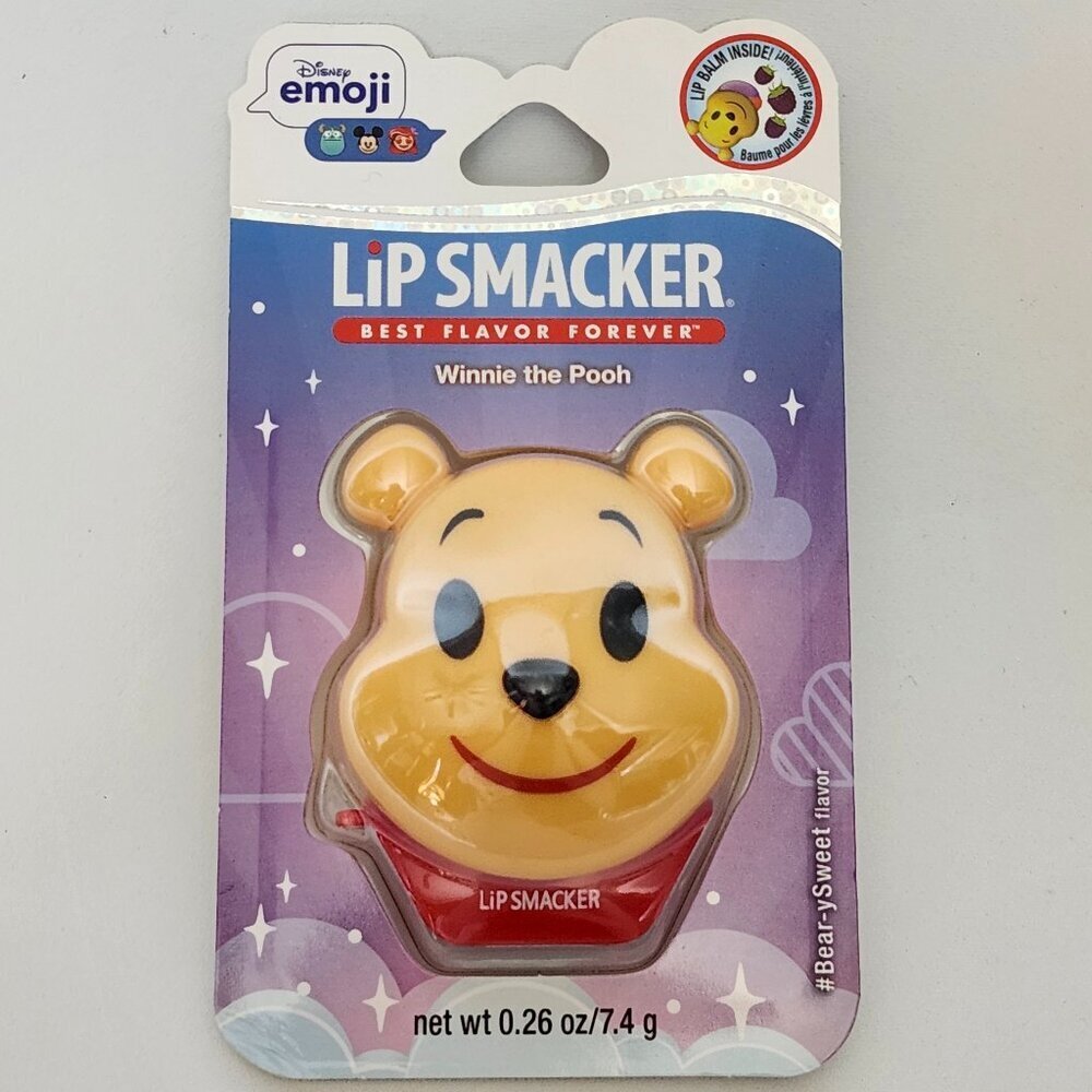 DISNEY EMOJI Lip Smacker Winnie the Pooh Bear-ySweet flavor BNIP